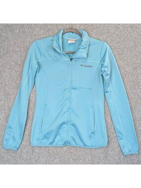 Columbia Womens Jacket XS Light Blue Full Zip Fleece Lined Outdoor